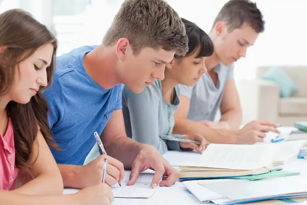 Students working on computers