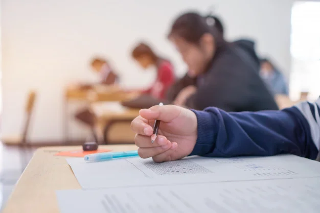 Students studying